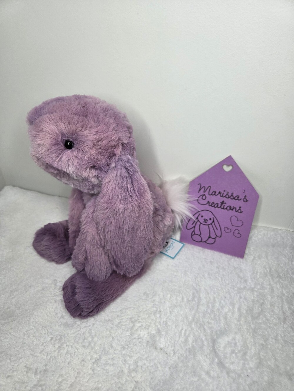 NWT Customized Jellycat Medium Smudge Rabbit "Prism"